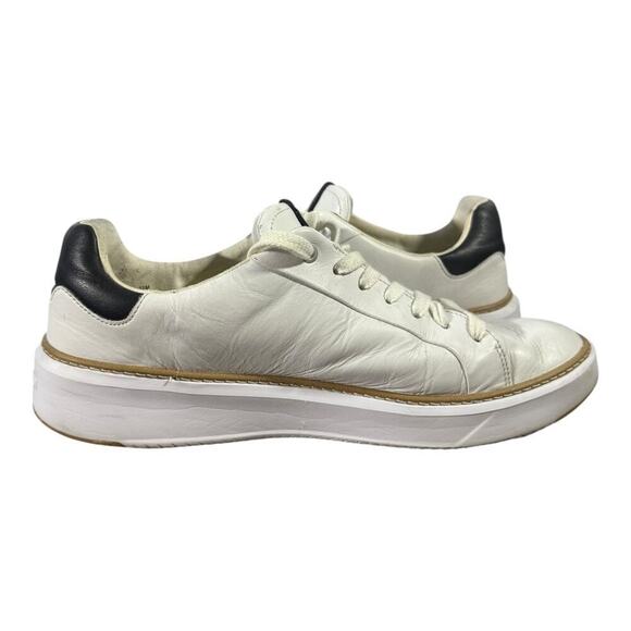 Cole Haan White Leather Sneakers with Black Heel main image 6